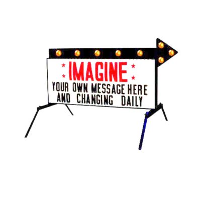 Flashing Arrow Sign 40" x 8' Sam's Club