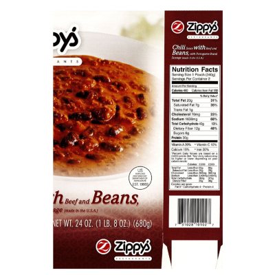 Zippy S Chili With Beans 24 Oz Ea 2 Pk Sam S Club