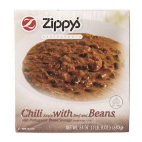 Zippy's Chili with Beef, Sausage, and Beans, Frozen 40 oz.