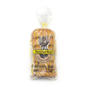 Hawaiian Bagel California Style Cinnamon Raisin Bagels 6 ct., 24 oz.