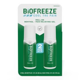 Biofreeze Fast Acting Pain Relief Roll-On, 3 oz., 2 pk.