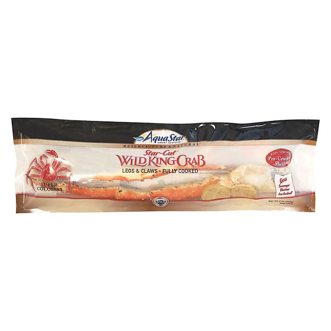 Aqua Star King Crab Legs and Claws With Butter, Frozen, 2 lbs.