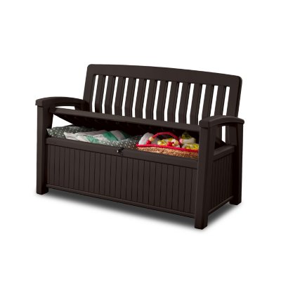 Keter 60 Gallon All Weather Outdoor Patio Storage Bench Sam s Club