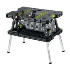 Keter Folding Work Table with Two Adjustable Clamps