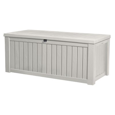 Keter Rockwood Jumbo Plastic Storage Outdoor Deck Box 150 Gallon