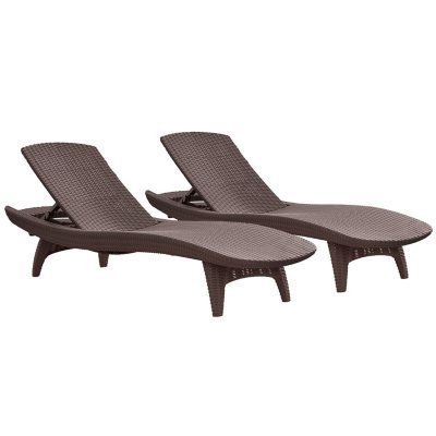 Keter 2 Pack All Weather Grenada Chaise Loungers Various Colors