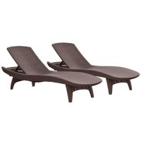 Keter 2-Pack All-weather Grenada Chaise Lounger, Various Colors