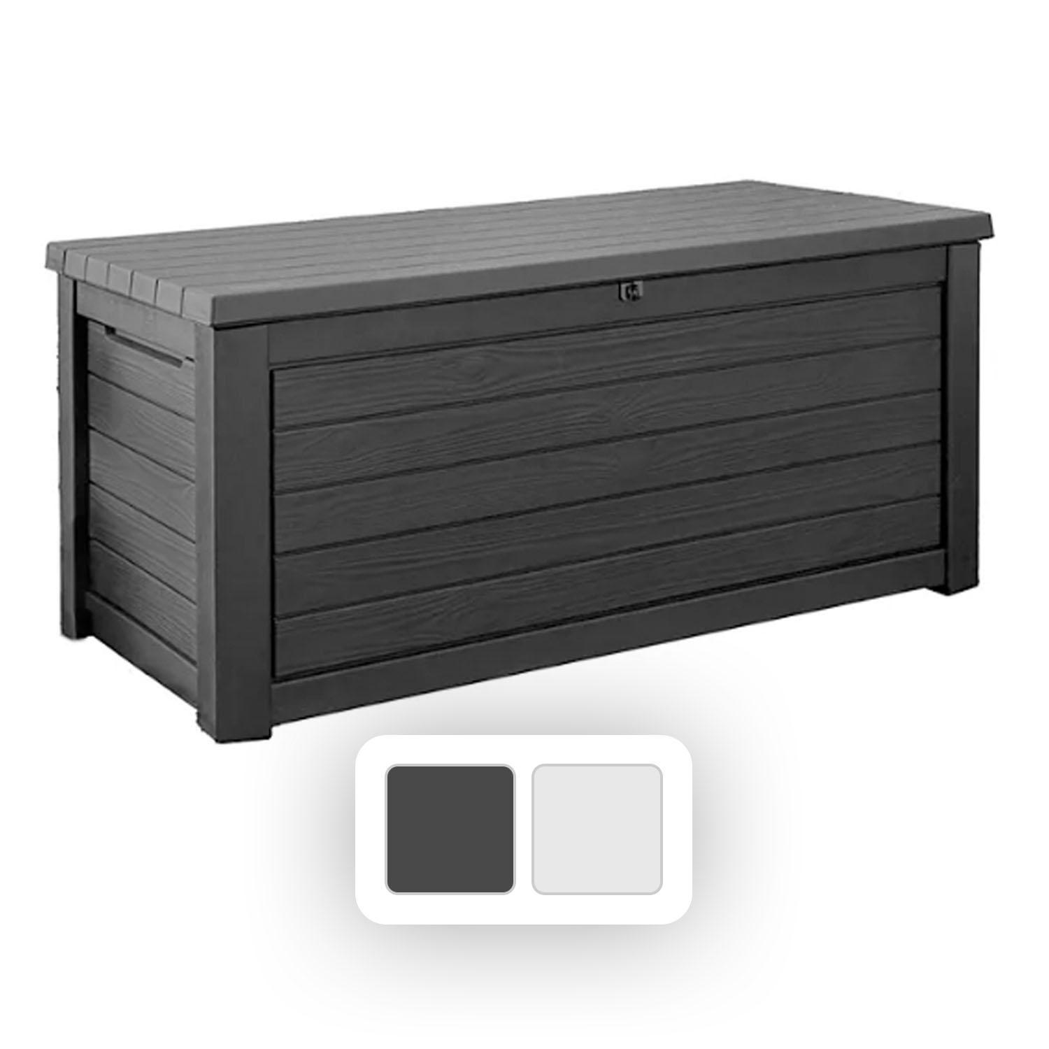 Keter 165-Gallon Resin Outdoor Deck Box, Brown Non-Brushed