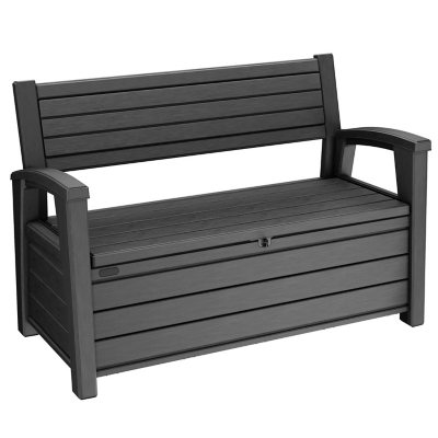 Plastic garden storage online bench seat