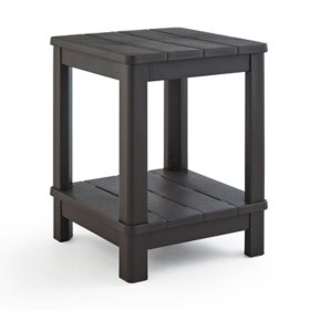 Keter Deluxe Side Table with Shelf, Choose Color