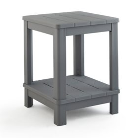 Keter Deluxe Side Table with Shelf, Assorted Colors