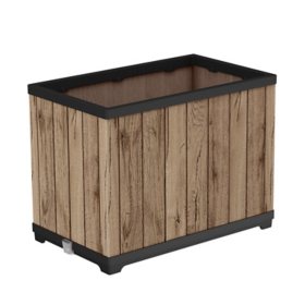 Keter Signature Collection 30" Resin Rectangle Tall Planter