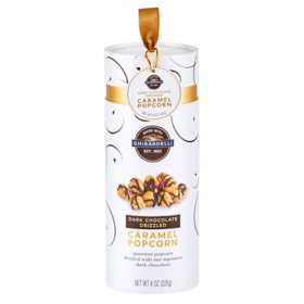 Ghirardelli Dark Chocolate Drizzled Caramel Popcorn, 8 oz.