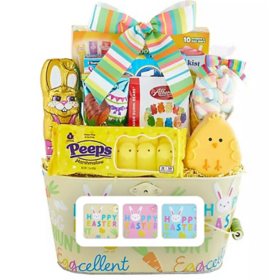 Pre-Filled Metal Easter Treats Basket