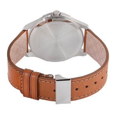 Gucci G Timeless Quartz Analog Brown Leather Watch 40mm Sam s Club