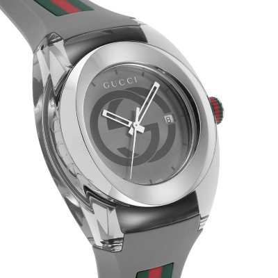 GUCCI時計YA137104A 137.1 SYNC Gucci YA137104 Sync Blue Dial Silicone Strap Men's Watch