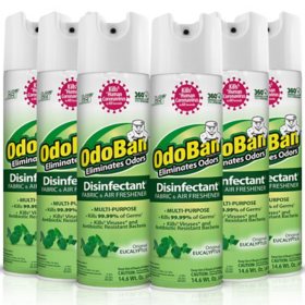 OdoBan Disinfectant Spray, 14.6 oz./can, 6 pk., Choose Scent