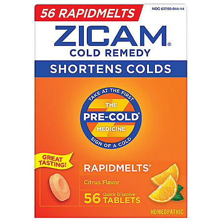 Zicam Cold Remedy RapidMelts, Citrus Flavor, Quick Dissolve Tablets (56 ct.)