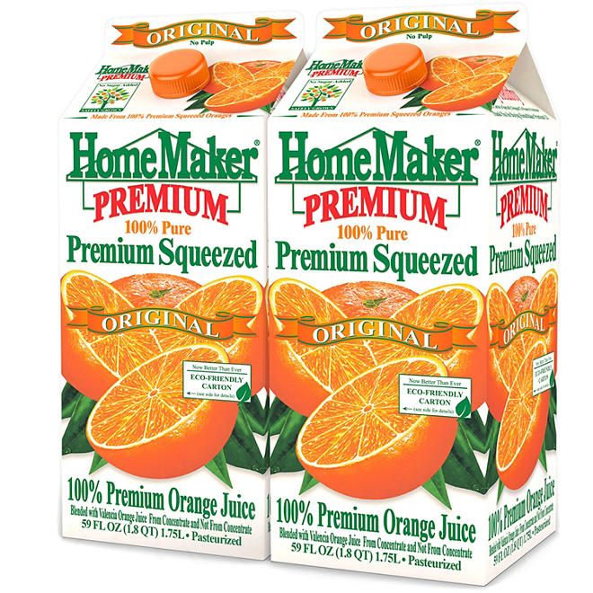 Homemaker Orange Juice 59 fl. oz., 2 pk.