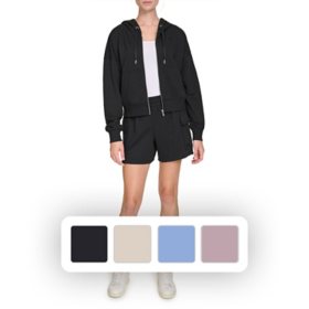DKNY Women's Terry Zip Front Jacket