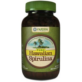 Pure Hawaiian Spirulina, Nutrient Rich Superfood Tablets, Immune & Cardiovascular Support†, 500 mg 400 ct.