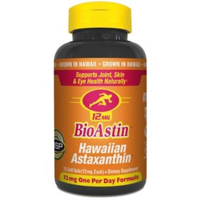 Nutrex Hawaii BioAstin Hawaiian Astaxanthin 12mg Softgels 75 ct.