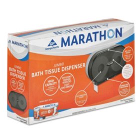 Marathon 2-Roll Jumbo Toilet Paper Dispenser, Smoke