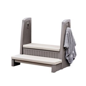 Step2 Hot Tub Storage Steps with Handrails