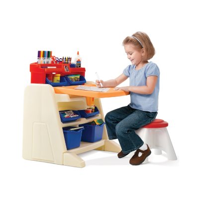 Flip & Doodle Easel Desk with Stool™ - Teal & Lime from Step2