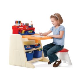 Step 2 Flip Doodle Easel Desk With Stool Sam S Club