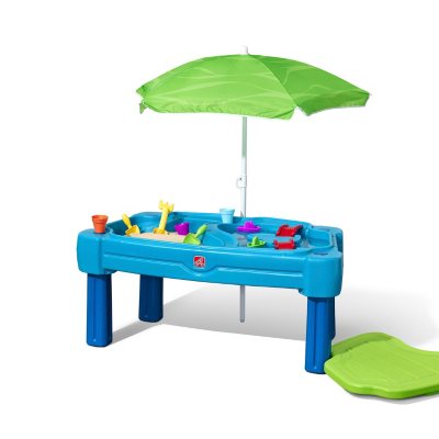 step 2 sand and water table with umbrella