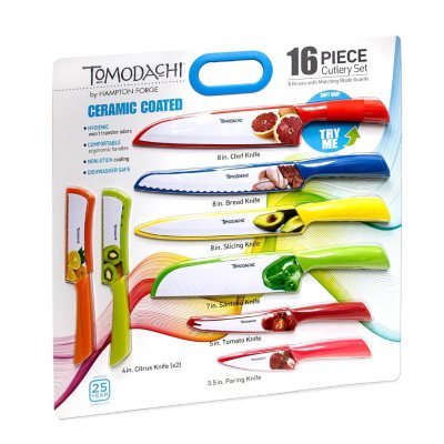 Hampton Forge 16-Piece Tomodachi Prints Cutlery Set 