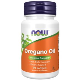 NOW Supplements Oregano Oil with Ginger and Fennel Oil Softgels, Intestinal Support 90 ct.