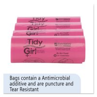 Stout Tidy Girl Feminine Hygiene Sanitary Disposal Bags, 4" x 10" (150 bags/roll, 4 rolls/carton)