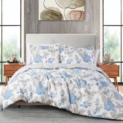 Anne Klein Brenna 3 Piece Comforter Set Blue Assorted Sizes Sam S Club