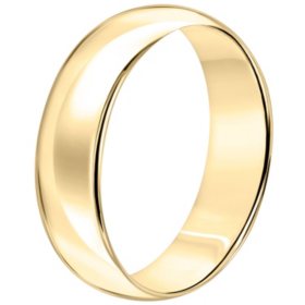 6mm Comfort Fit Wedding Band In 14k Gold Sam S Club