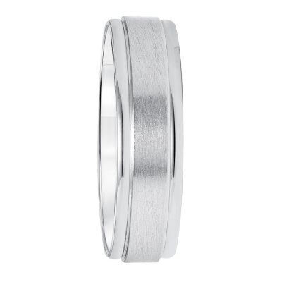 ARM2462 Stainless Steel 316L Brushed Metal Center Wedding Band Ring 6mm-8mm  Wide Sz 5-14