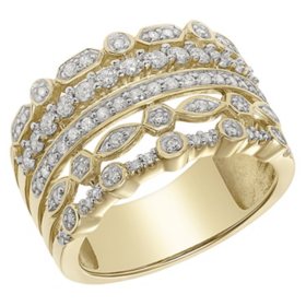 0.71 CT. T.W. 14K Gold Faux Stackable Ring