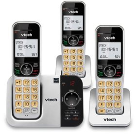 VTech® 3-Handset Expandable Corded Cordless DECT 6.0 Phone Combo with Answering System