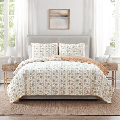 details by Becki Owens 3-Piece Printed Gauze Quilt Set Collection, Assorted Styles and Colors - Sam's Club