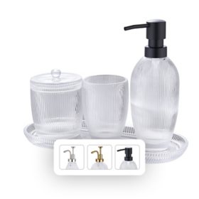 details by Becki Owens 4-Piece Glass Bath Accessory Set
