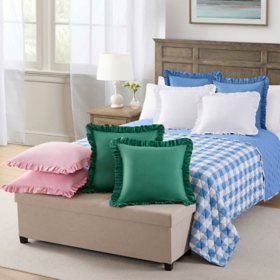 Draper James 2-Pack Solid Ruffle Decorative Pillows