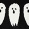 Ghosts, variant on Hallmark Fall Tufted Microfiber Bath Rugs, 20" x 30"