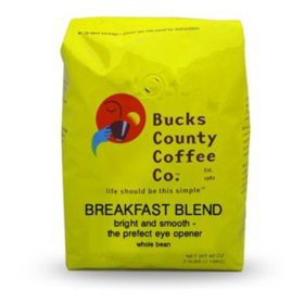 Bucks County Breakfast Blend Whole Bean Coffee - 2.5 lb