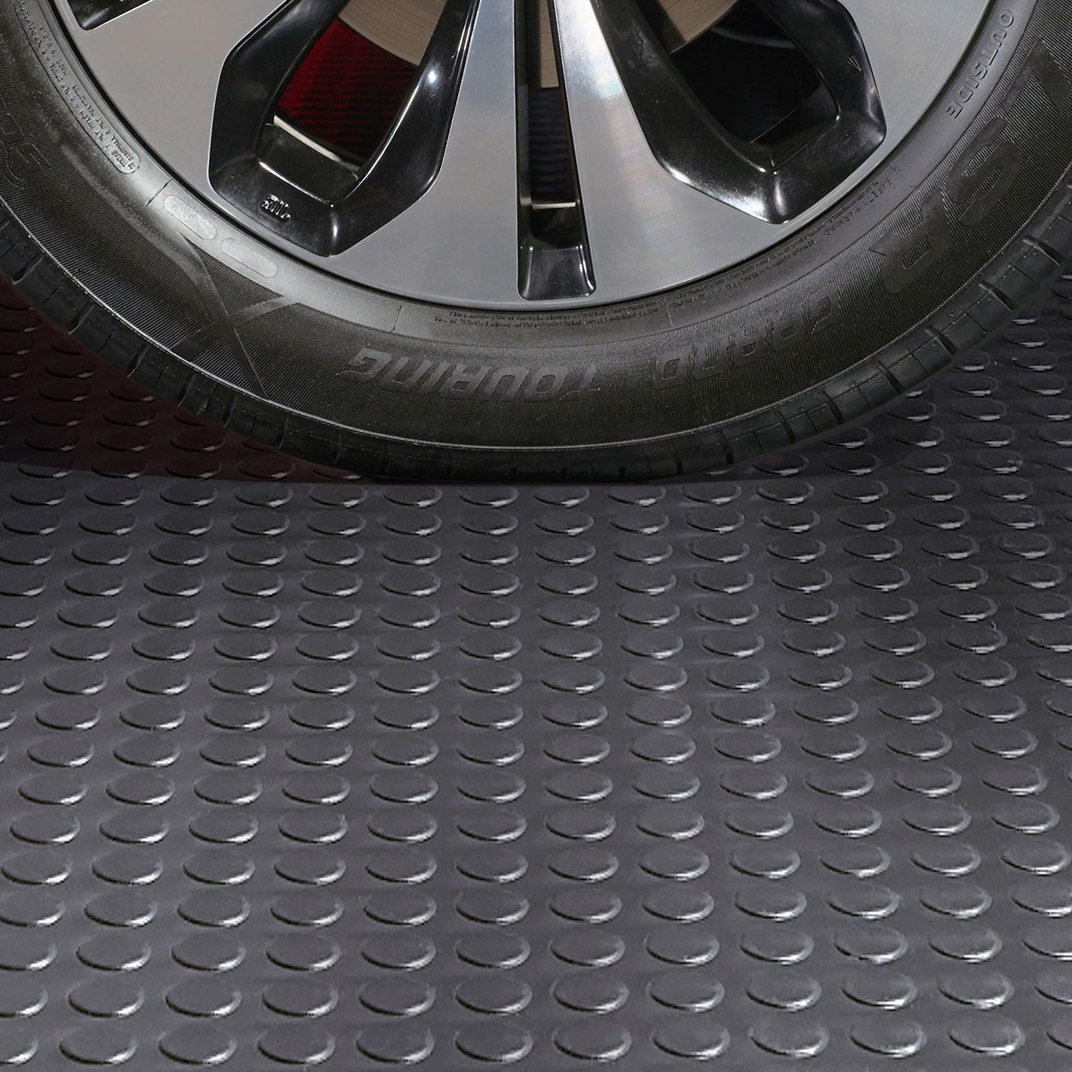 10 x 24 Garage and Utility Flooring - Coin Pattern, Slate Grey