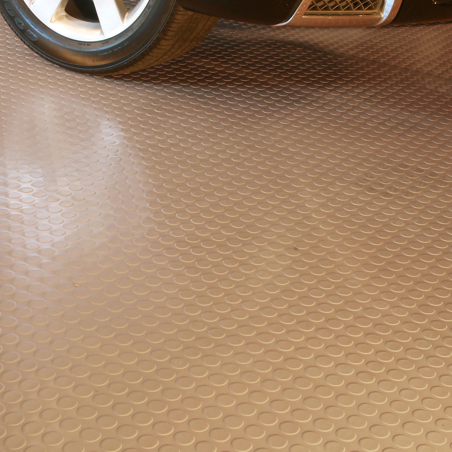 10 x 24 Garage and Utility Flooring - Coin Pattern, Sandstone