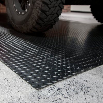 G-Floor 7.5' x17' Garage and Utility Flooring - Diamond Tread Slate Grey