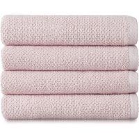 Hometex 4 Pack Super Sized Popcorn Drying Towels (Rose), 27" x 54", Case of 8