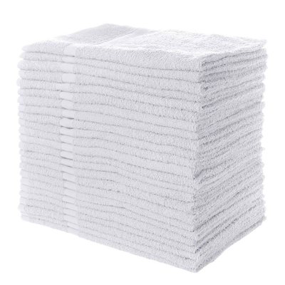 Cheap Thin White Hand Towels Budget Quality 100% Cotton 320 gsm Pack Set of  12