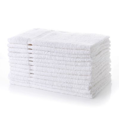 Cotton Terry Towels 16x27 Medium Weight White